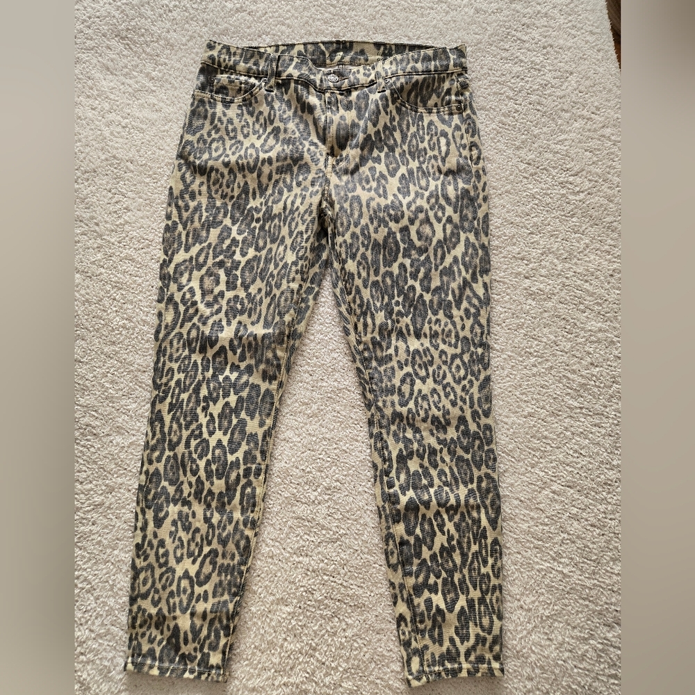 7 For All Mankind the ankle Gwenevere animal Print Jeans
